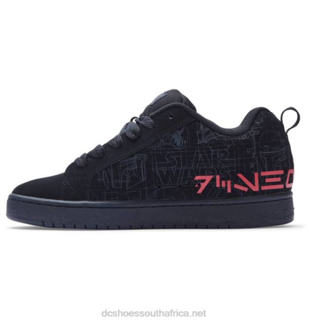 Black/Grey/Red PR2L300 DC Shoes Men's Star Wars DC Court Graffik Cupsole Shoe