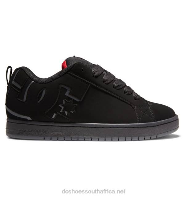 Black/Red PR2L242 DC Shoes Men's Court Graffik Shoes