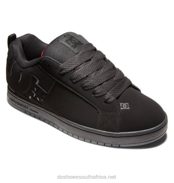 Black/Red PR2L242 DC Shoes Men's Court Graffik Shoes