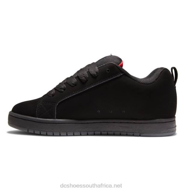 Black/Red PR2L242 DC Shoes Men's Court Graffik Shoes