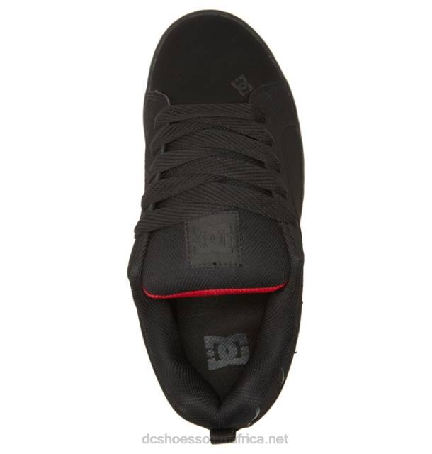 Black/Red PR2L242 DC Shoes Men's Court Graffik Shoes