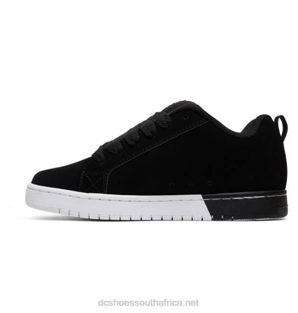 Black/White PR2L297 DC Shoes Men's Court Graffik Shoes