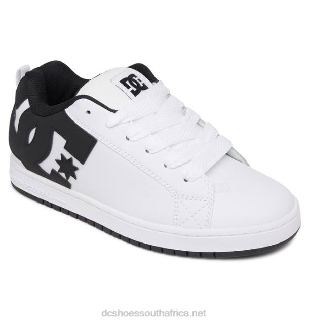White/Black PR2L67 DC Shoes Men's Court Graffik Shoes