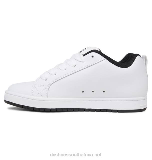 White/Black PR2L67 DC Shoes Men's Court Graffik Shoes