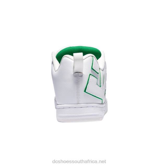 White/Green PR2L279 DC Shoes Men's Court Graffik Shoes