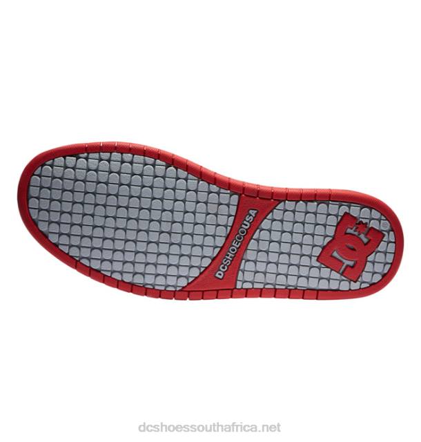 White/Grey/Red PR2L66 DC Shoes Men's Court Graffik Shoes