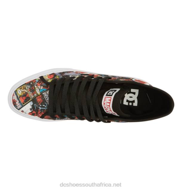 Black Multi PR2L214 DC Shoes Men's Marvel Deadpool x DC Manual HI High-Top Shoes