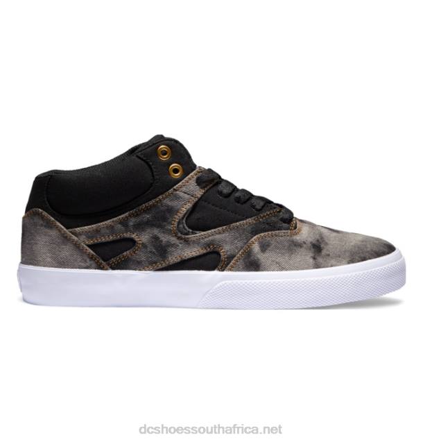Black Denim PR2L203 DC Shoes Kalis Vulc Mid - Mid-Top Shoes for Men