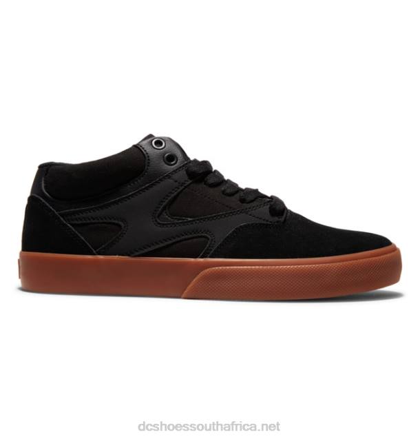 Black/Gum PR2L350 DC Shoes Men's Kalis Vulc MID Mid-Top Shoes