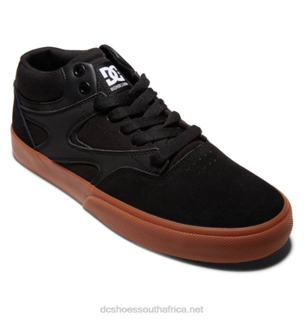 Black/Gum PR2L350 DC Shoes Men's Kalis Vulc MID Mid-Top Shoes