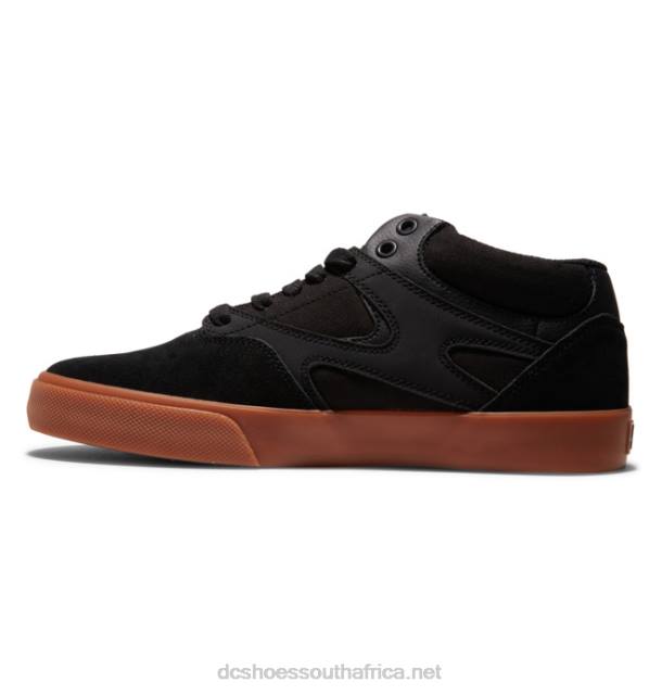 Black/Gum PR2L350 DC Shoes Men's Kalis Vulc MID Mid-Top Shoes