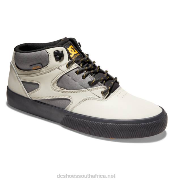 Heather Grey/Gold Cream PR2L342 DC Shoes Men's Kalis Vulc MID Mid-Top Winterized Shoes