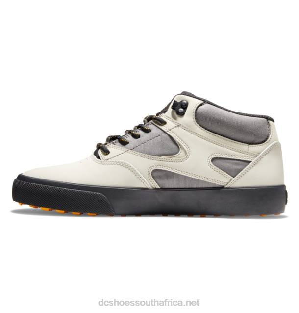 Heather Grey/Gold Cream PR2L342 DC Shoes Men's Kalis Vulc MID Mid-Top Winterized Shoes