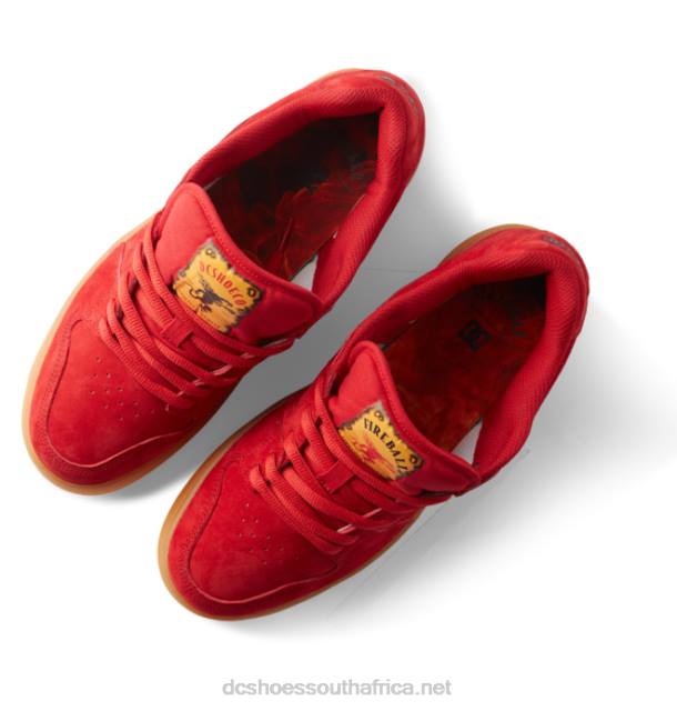 Red PR2L389 DC Shoes Men's Fireball x DC Manteca 4 Shoes