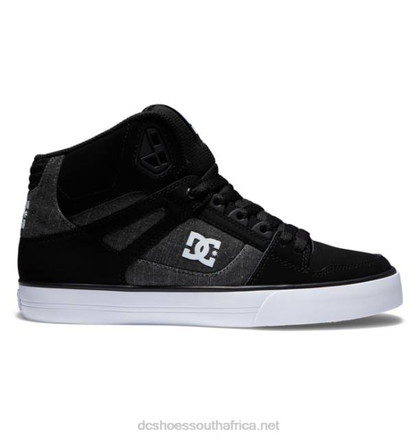 Black/Battleship PR2L35 DC Shoes Men's Pure High-Top Shoes