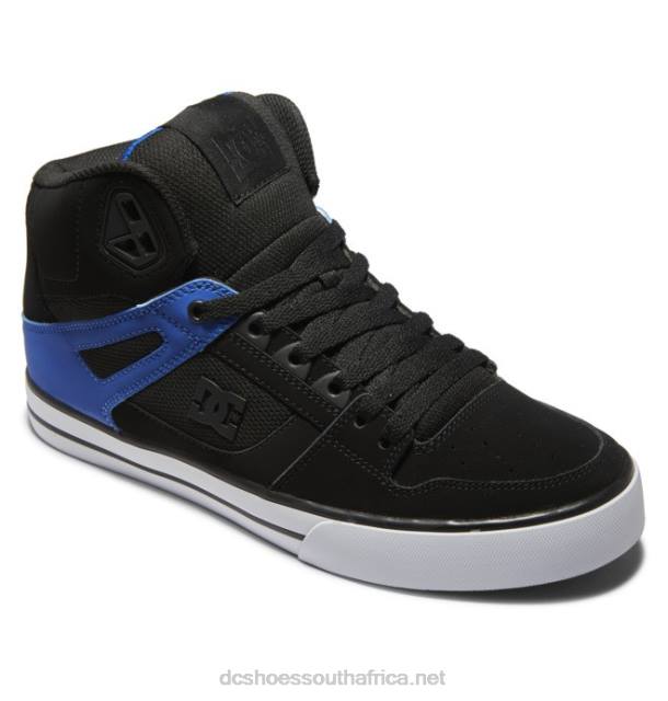 Black/Blue PR2L267 DC Shoes Men's Pure High-Top Shoes