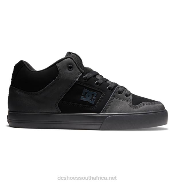 Black/Gum PR2L144 DC Shoes Men's Pure MID Mid-Top Shoes