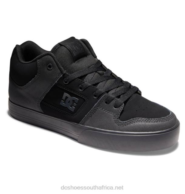 Black/Gum PR2L144 DC Shoes Men's Pure MID Mid-Top Shoes