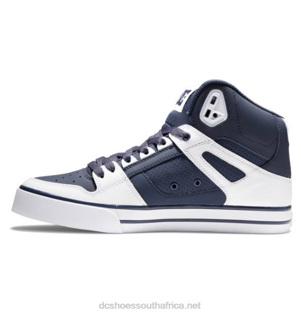 Dc Navy/White PR2L270 DC Shoes Men's Pure High-Top Shoes