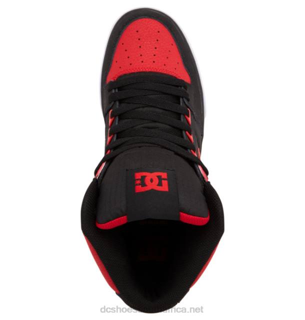 Fiery Red/White/Black PR2L265 DC Shoes Men's Pure High-Top Shoes