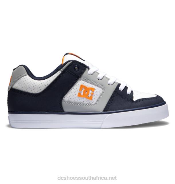 White/Grey/Blue PR2L247 DC Shoes Men's Pure Shoes