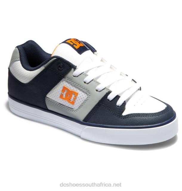 White/Grey/Blue PR2L247 DC Shoes Men's Pure Shoes