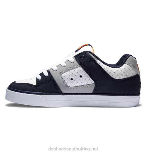 White/Grey/Blue PR2L247 DC Shoes Men's Pure Shoes