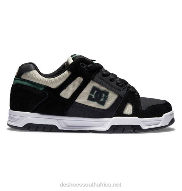 Tan/Green PR2L56 DC Shoes Men's Stag Shoes