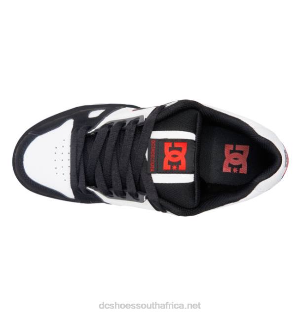 White/Black/Red PR2L273 DC Shoes Men's Stag Shoes