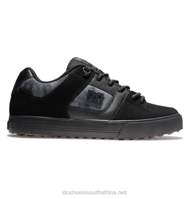 Black/Camo Print PR2L293 DC Shoes Men's Pure Winterized Skate Shoes