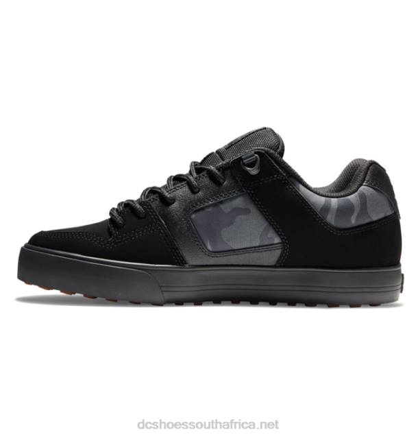 Black/Camo Print PR2L293 DC Shoes Men's Pure Winterized Skate Shoes