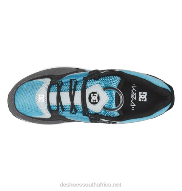 Black/Grey/Blue PR2L175 DC Shoes Men's Kalis Lite Skate Shoes