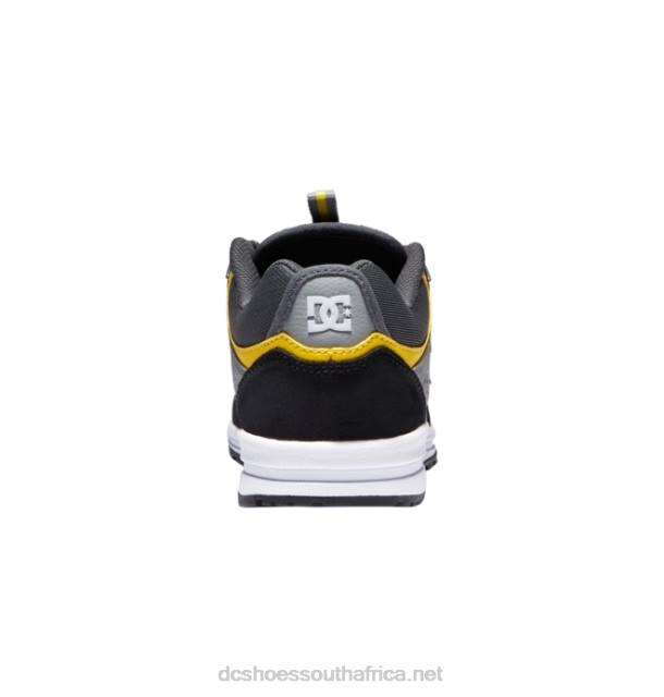 Black/Grey/Yellow PR2L184 DC Shoes Men's Kalis Lite Skate Shoes