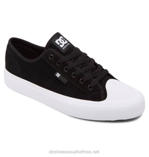 Black/White PR2L190 DC Shoes Men's Manual RT S Suede Skate Shoes