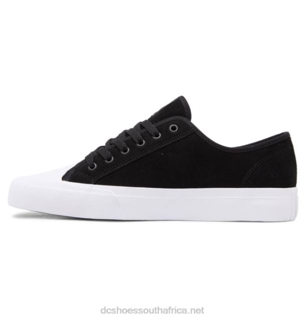Black/White PR2L190 DC Shoes Men's Manual RT S Suede Skate Shoes