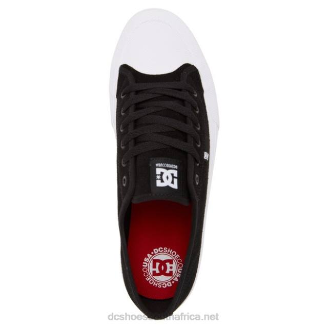 Black/White PR2L190 DC Shoes Men's Manual RT S Suede Skate Shoes
