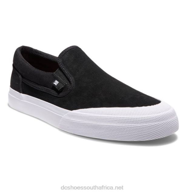 Black/White PR2L391 DC Shoes Men's Manual RT Slip-On Skate Shoes