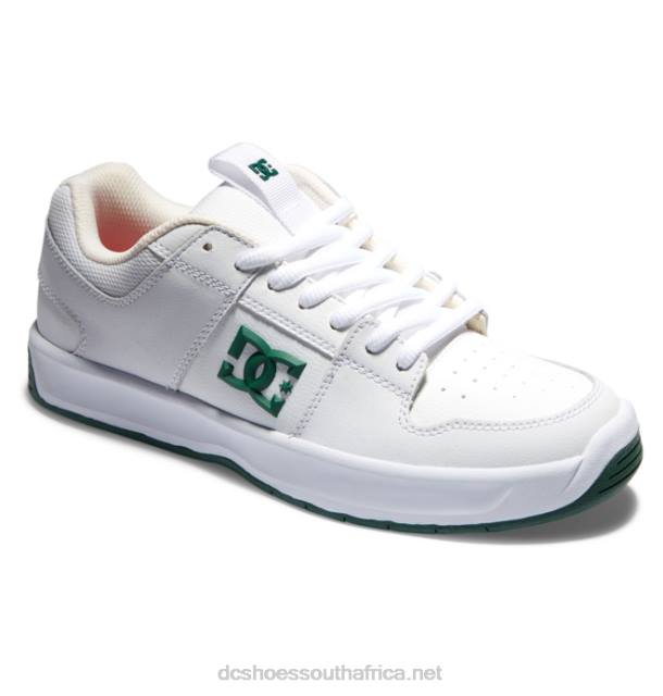 White/Green PR2L236 DC Shoes Men's Lynx Zero Skate Shoes