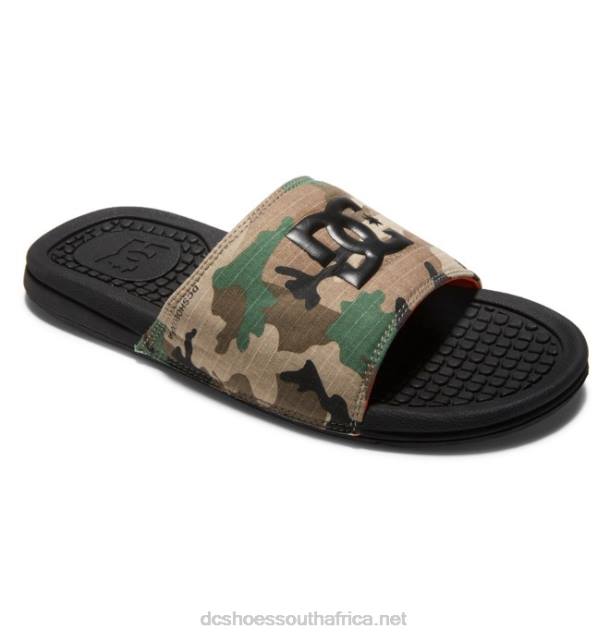 Black/Military Camo PR2L343 DC Shoes Men's Bolsa Slides