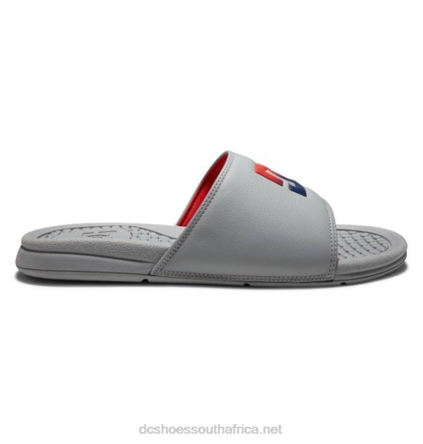 Grey/Red PR2L331 DC Shoes Men's Bolsa Slides