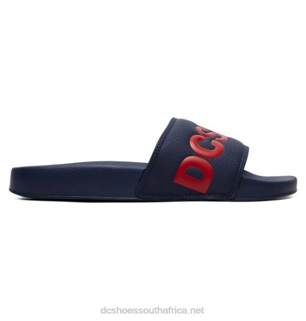 Navy/Red PR2L240 DC Shoes DC Slide - Slider Sandals for Men