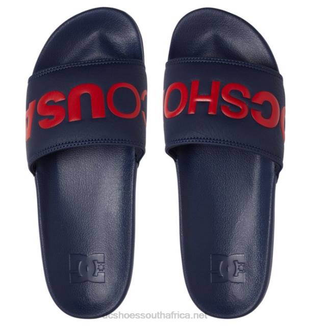 Navy/Red PR2L240 DC Shoes DC Slide - Slider Sandals for Men