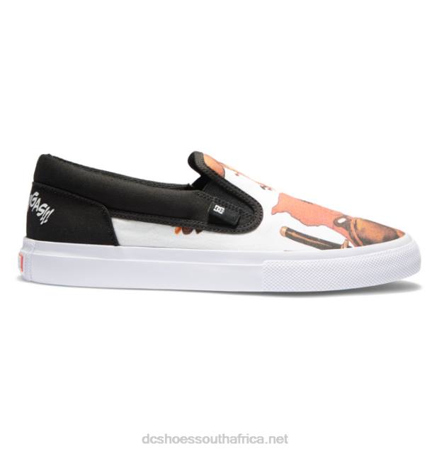 Black/White Print PR2L392 DC Shoes Men's Marvel Deadpool x DC Manual Slip-On Shoes