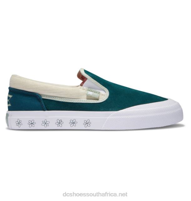 Dark Teal PR2L375 DC Shoes Manual x Susie Slip-On Shoes