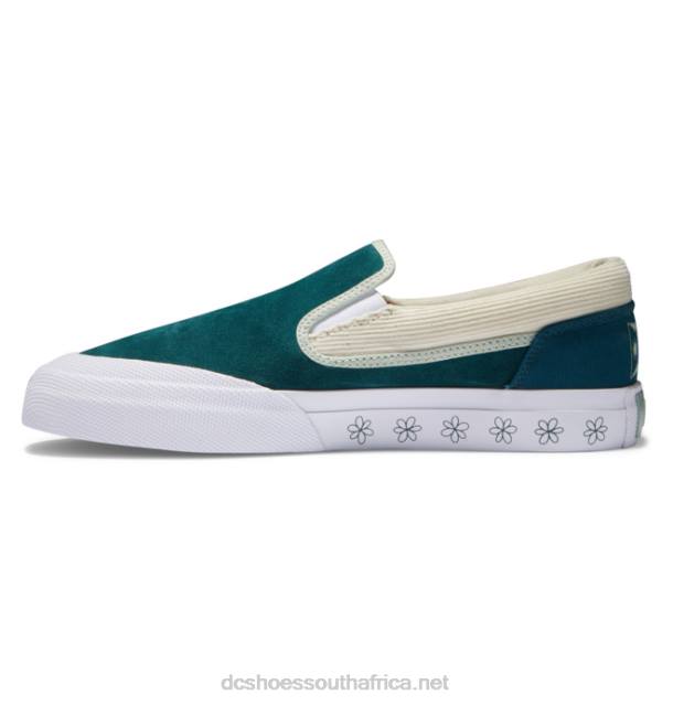 Dark Teal PR2L375 DC Shoes Manual x Susie Slip-On Shoes