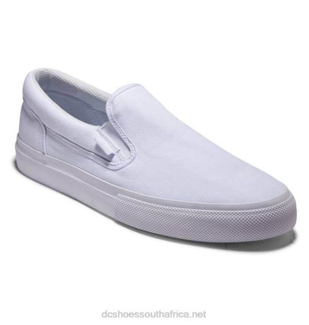 White PR2L349 DC Shoes Men's Manual Slip-On Shoes
