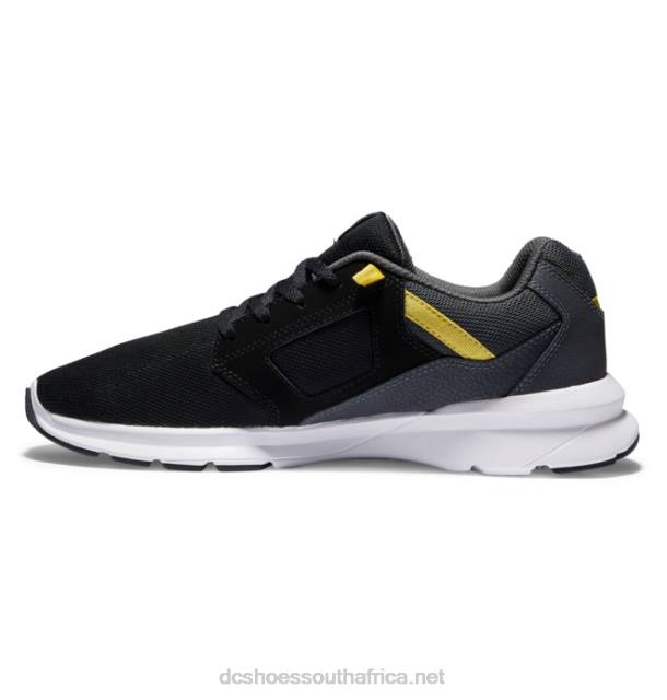 Black/Grey/Yellow PR2L23 DC Shoes Men's Skyline Lightweight Shoes