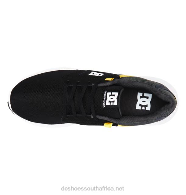 Black/Grey/Yellow PR2L23 DC Shoes Men's Skyline Lightweight Shoes
