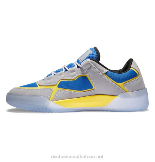 Grey/Blue/Yellow PR2L348 DC Shoes Men's Hongo x DC Metric Shoes