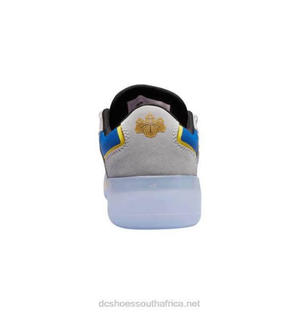 Grey/Blue/Yellow PR2L348 DC Shoes Men's Hongo x DC Metric Shoes